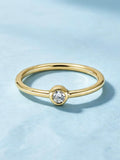 the Jeremiah Ring - Petite Solitaire Diamond Ring