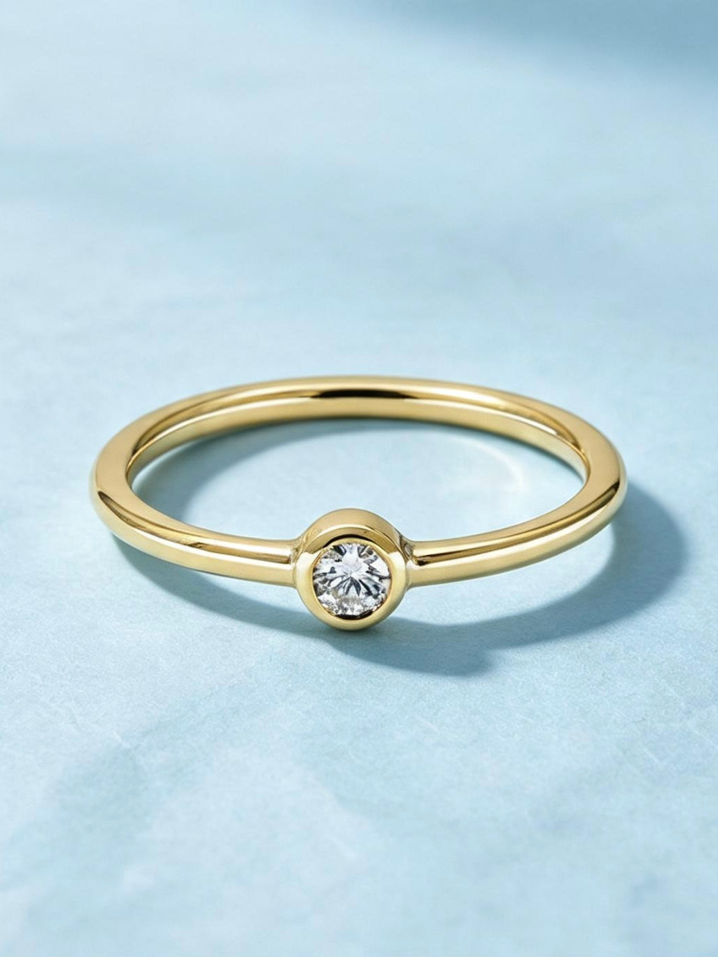 the Jeremiah Ring - Petite Solitaire Diamond Ring