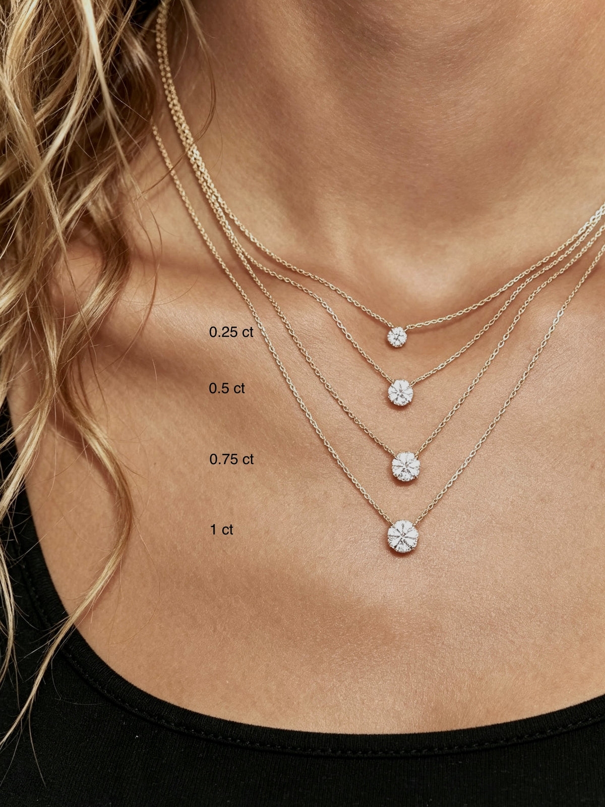 the Arc - Solitaire Diamond Necklace
